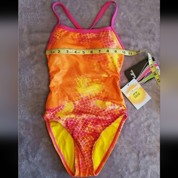 Orange and Pink Dolfin Swimsuit - Picture 4 of 7